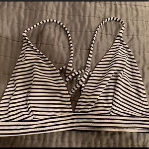Striped Navy Bikini Top